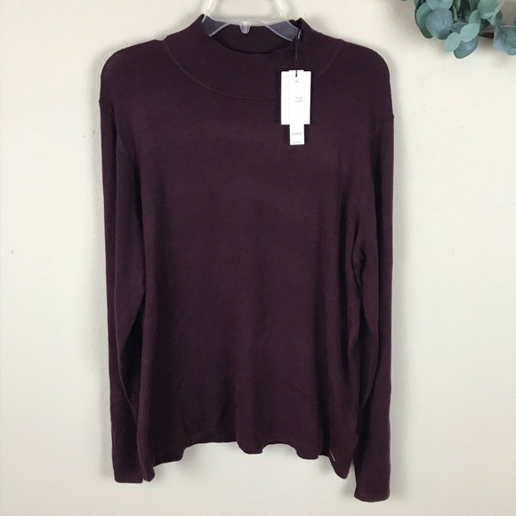 T tahari mock neck sweater Clearance